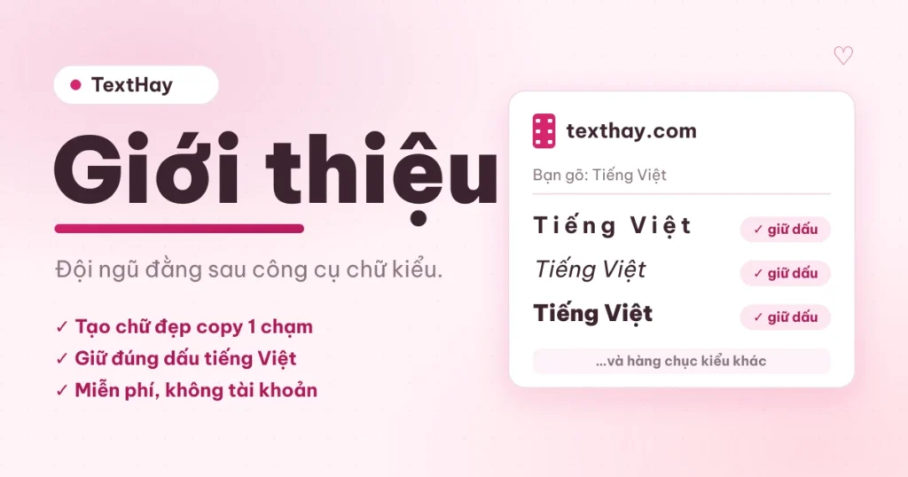 Giới thiệu TextHay — công cụ tạo chữ kiểu giữ đúng dấu tiếng Việt